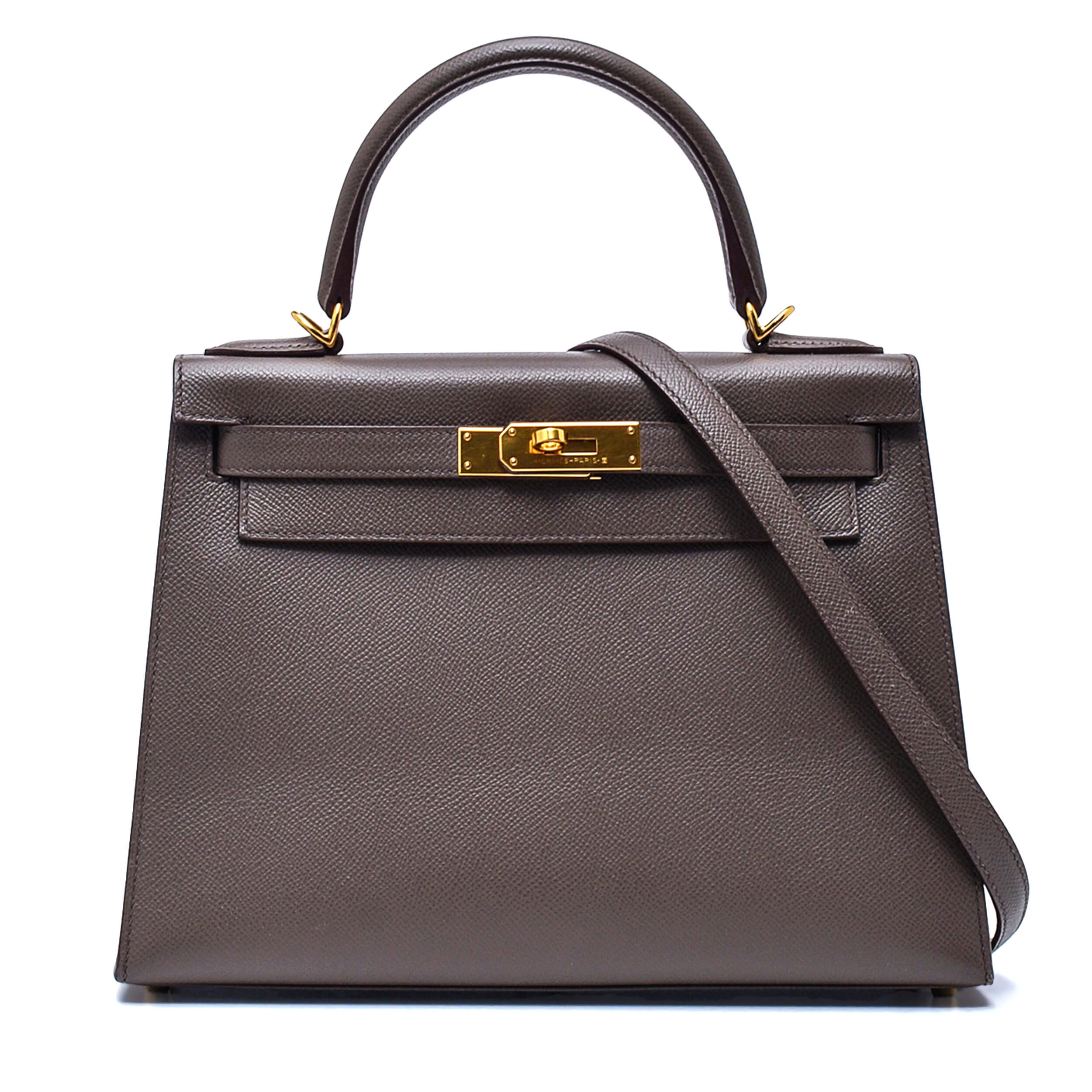 Hermes - Kelly 28 Epsom Leather Etain